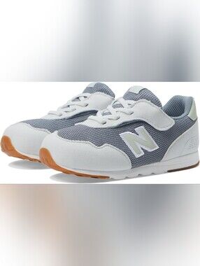 New Balance Kids Grey, White and Gum Toe Classic Sneakers